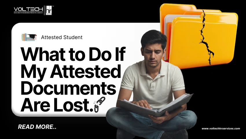 What to do if attested documents are lost