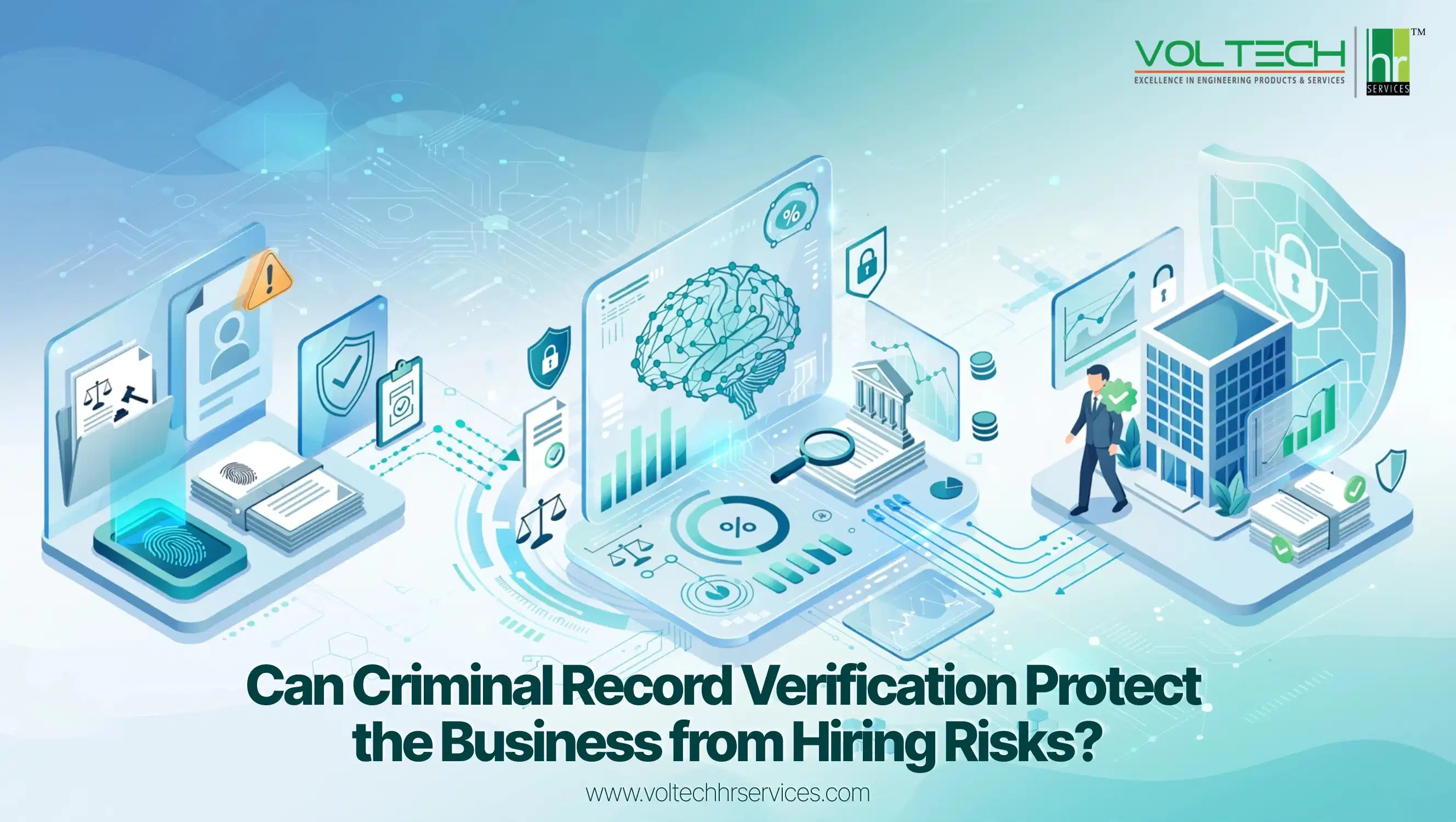 HR professional reviewing a criminal background verification report during employee hiring in India.
