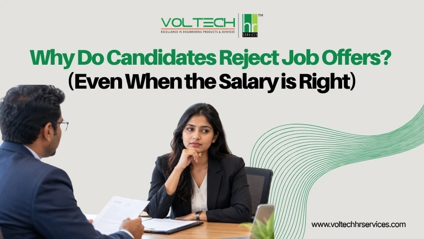 HR recruiter discussing why candidates reject job offers even when the salary is right